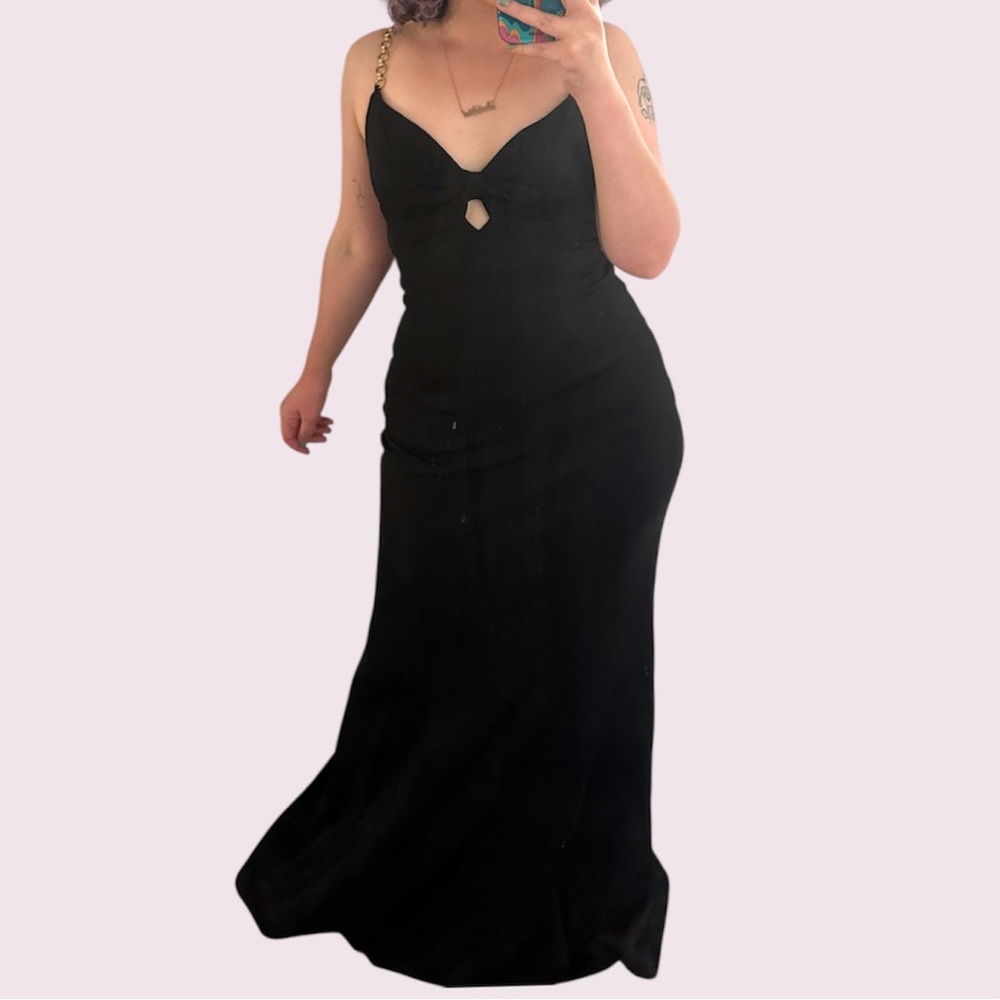 Vintage 90s cache black formal dress